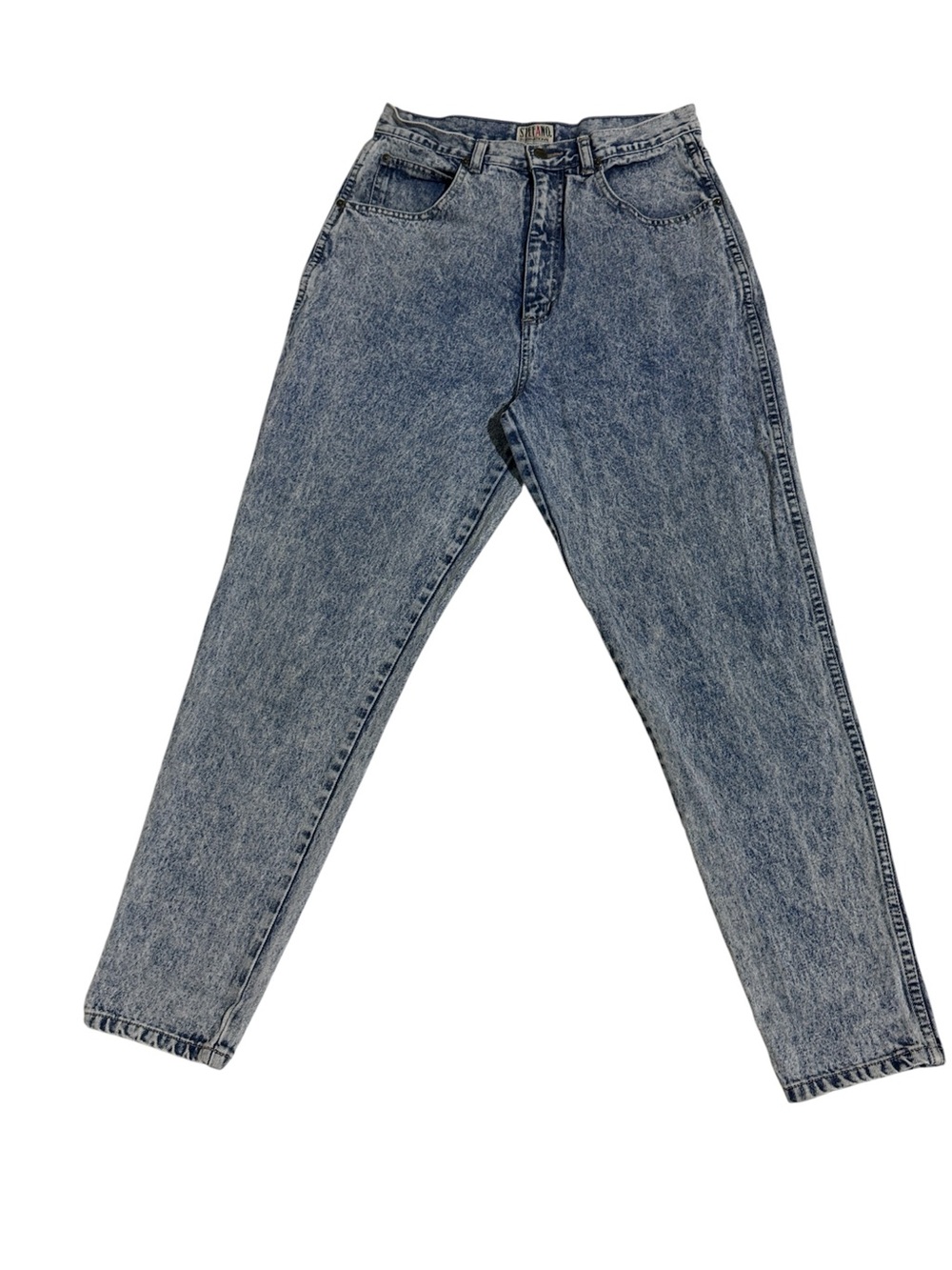 Vintage Stefano Jeans Womens 14 Acid Wash Tapered High Rise Ankle Zipper Y2k